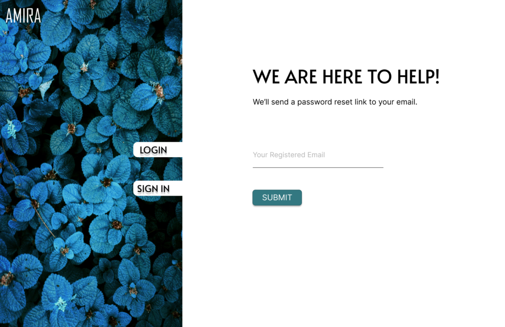 FORGOT PASSWORD PAGE
